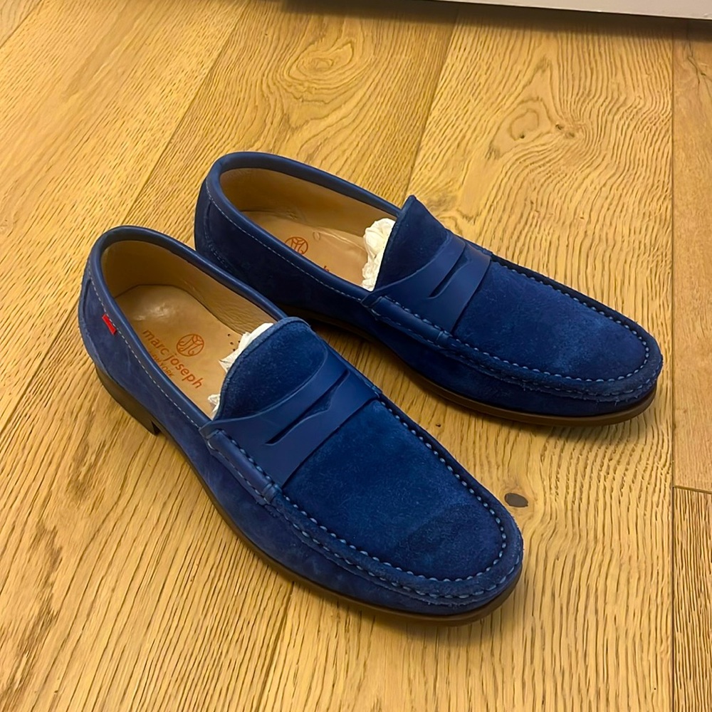 Royal Blue Suede Shoes - Marc Joseph New York - US 10-10.5/EUR43